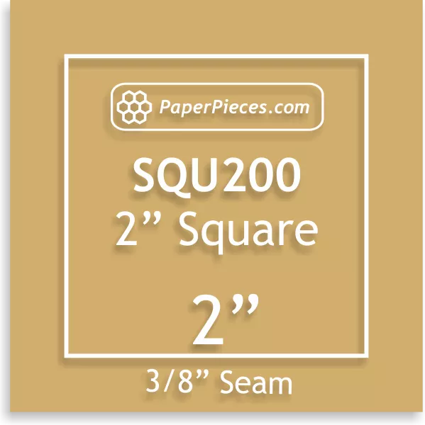 Square 2" Acrylic Template with 3/8" Seam