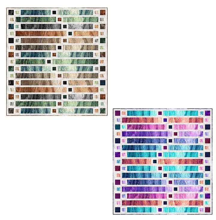 Staggered Strips Quilt Pattern