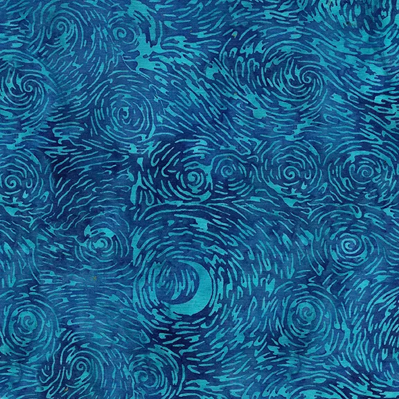 Starry Night - Aquamarine Batik