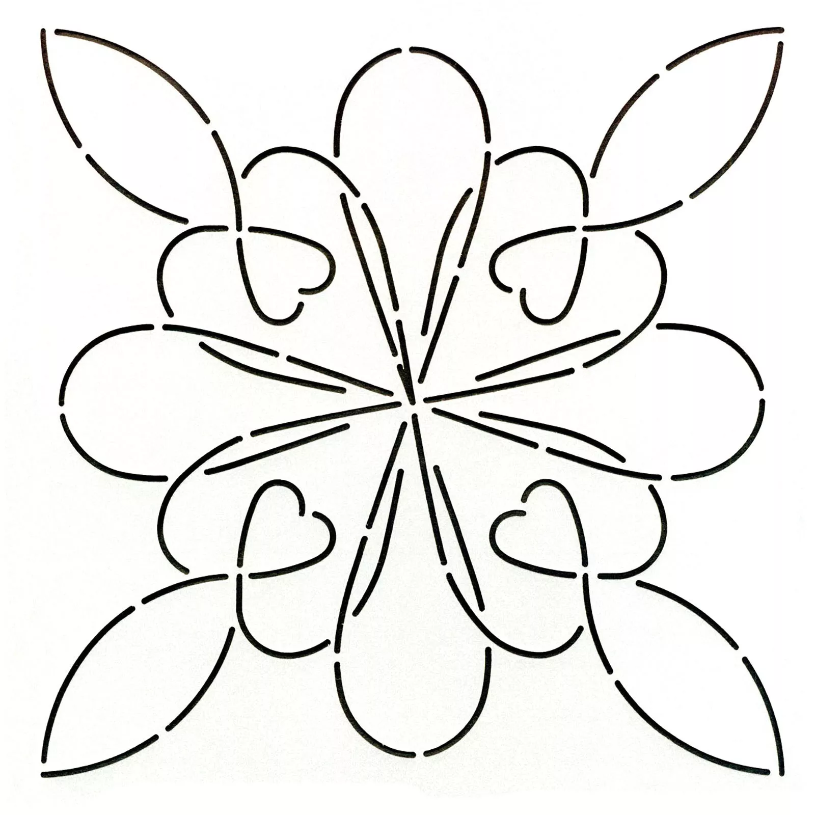 Stencil - Heart LoopQuilting Creations