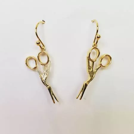 Stork Scissor Drop Earring GOLD