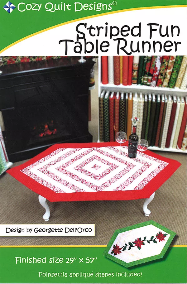 Striped Fun Table RunnerCozy Quilt Designs