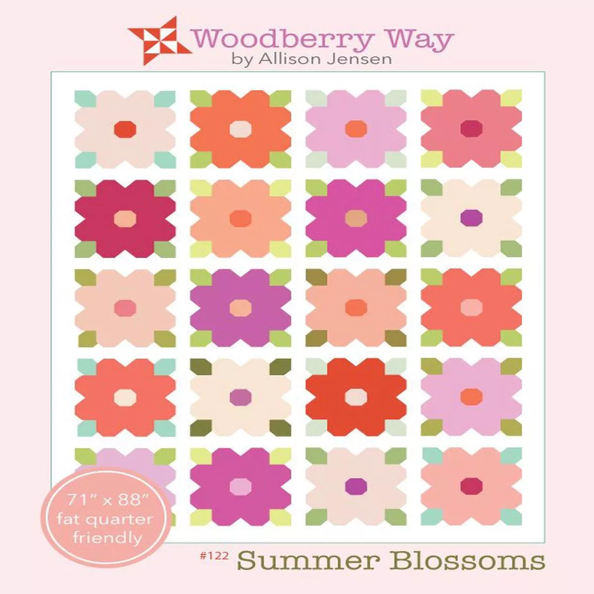 summer-blossoms-quilt-pattern-by-woodberry-way Summer Blossoms Quilt Pattern by Woodberry Way
