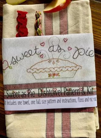 Sweet as Pie Dish Towel Pattern & Floss Kit