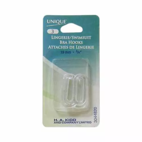 Swimsuit Hooks 3/4" - 3pcs Clear - Unique