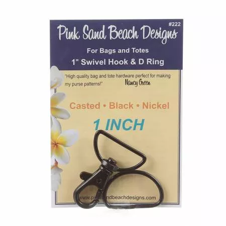 Swivel Hook and D Ring 1"Black Nickel
