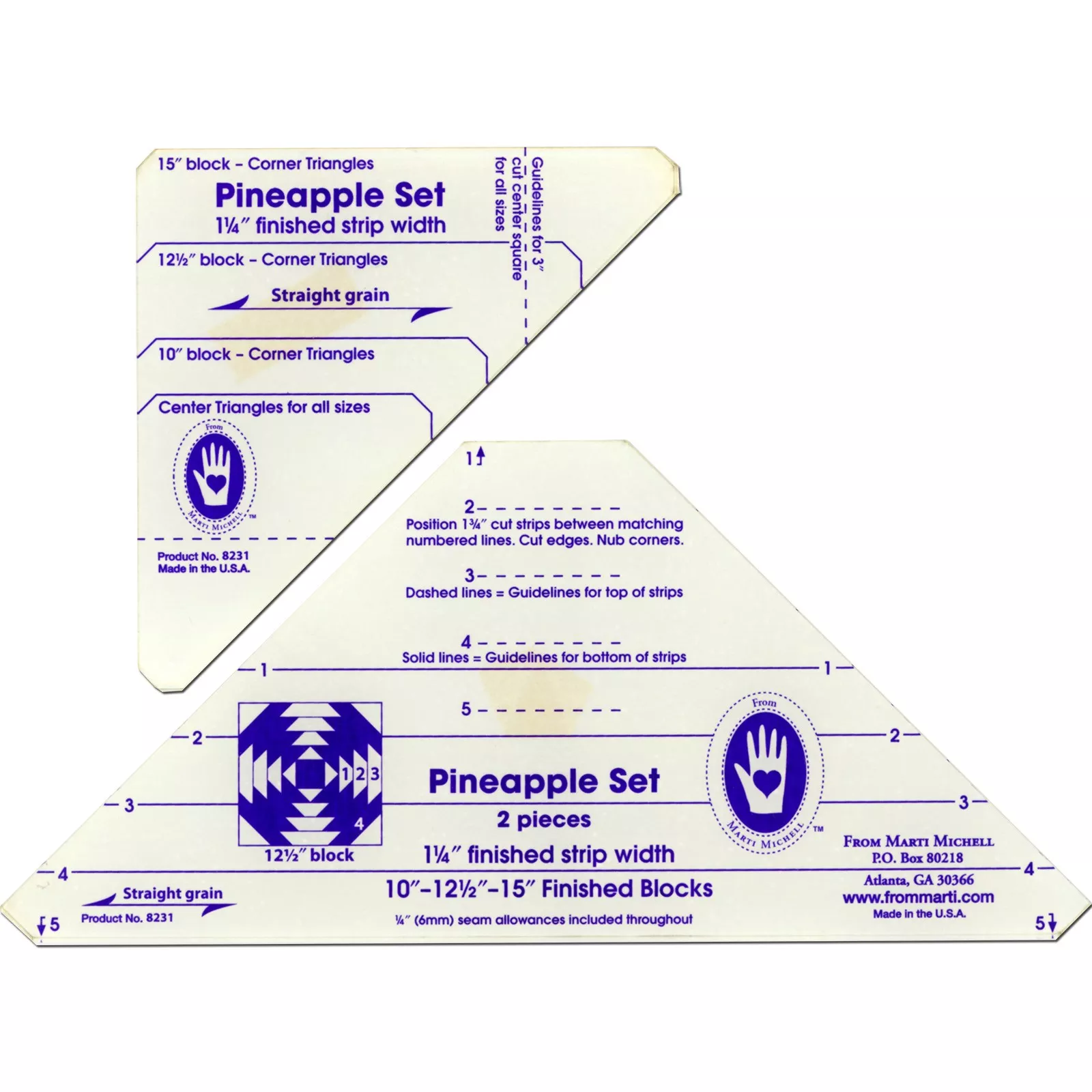 template-pineapple-ruler-1-25-from-marti-michell-8231 Template - Pineapple Ruler 1.25"From Marti Michell #8231