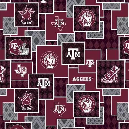 Texas A&M Argyle Boxes-Cotton TAM1371