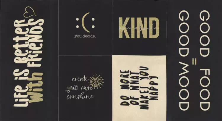 Think Ink -Canvas Black Natural Panel