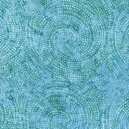 Timeless Treasures Dotty Spiral Batik B2336-TIDE