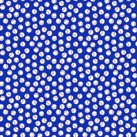 Timeless Treasures GAIL-CD8891 BLUE Mini Baseballs