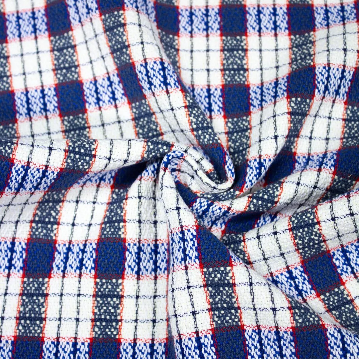 tobe-blue-check-cotton-tweed-fabric Tobe Blue Check Cotton Tweed Fabric