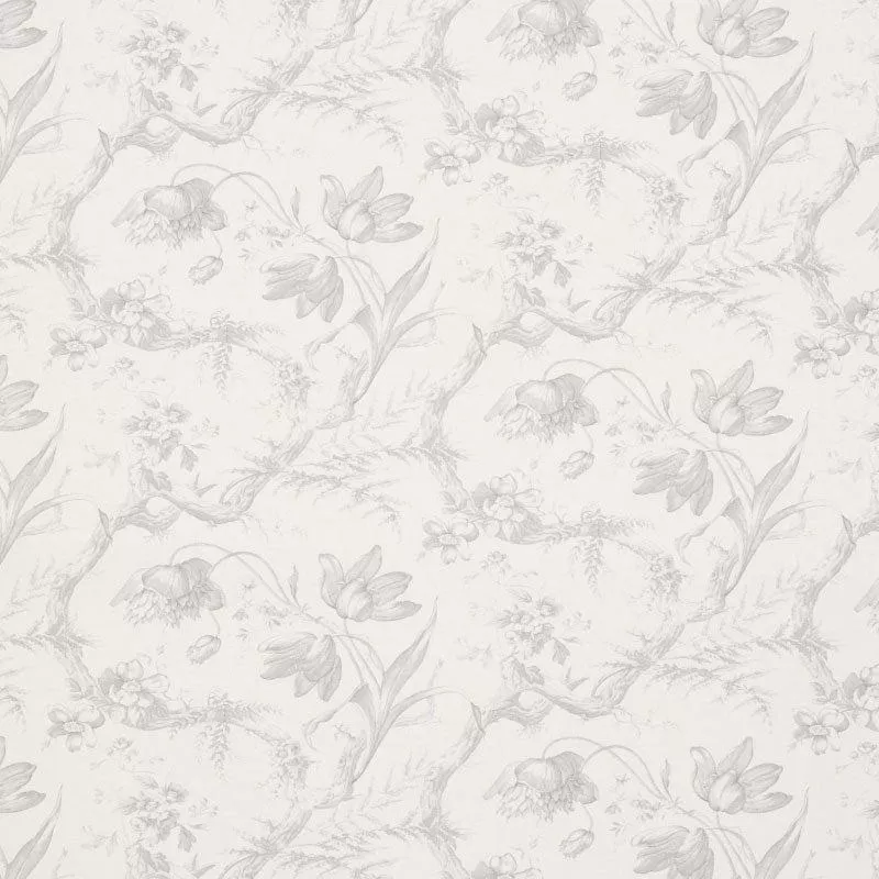 Toile De Fleurs Grisaille