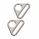 Triangle Ring Flat 1.5in Nickel 2pc