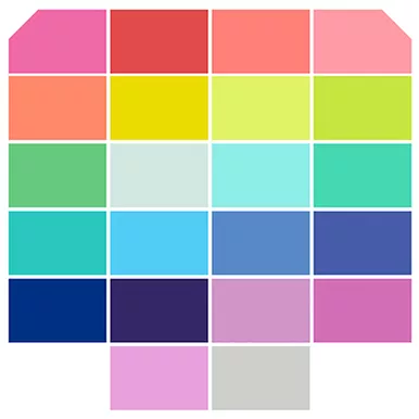 Tula Pink Designer Essential Solids Hexagons 42PCS