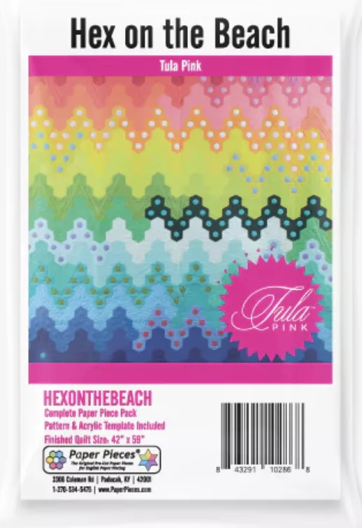 Tula Pink Hex On The Beach Pattern Piece Pack and Acrylic Template
