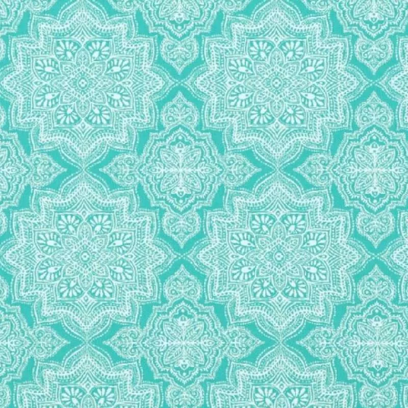 turquoise-medallion-window-fabric-by-yard-polyester-54 Turquoise Medallion Window Fabric by the Yard | Polyester 54
