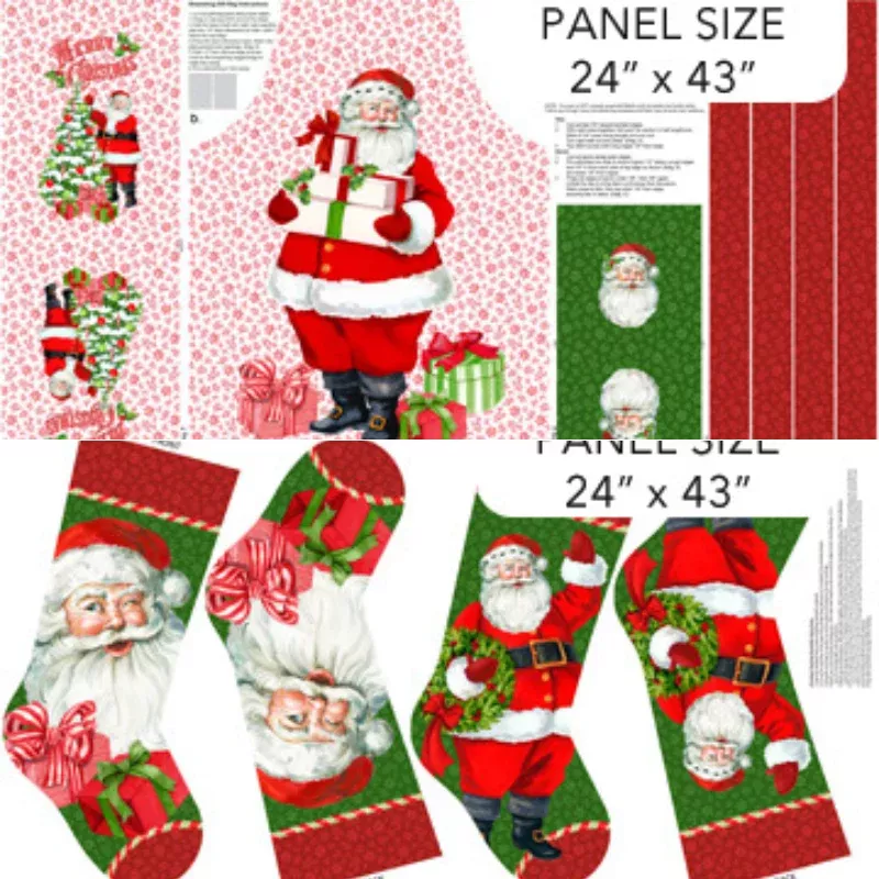 Vintage Christmas - 43" - 100% cotton
