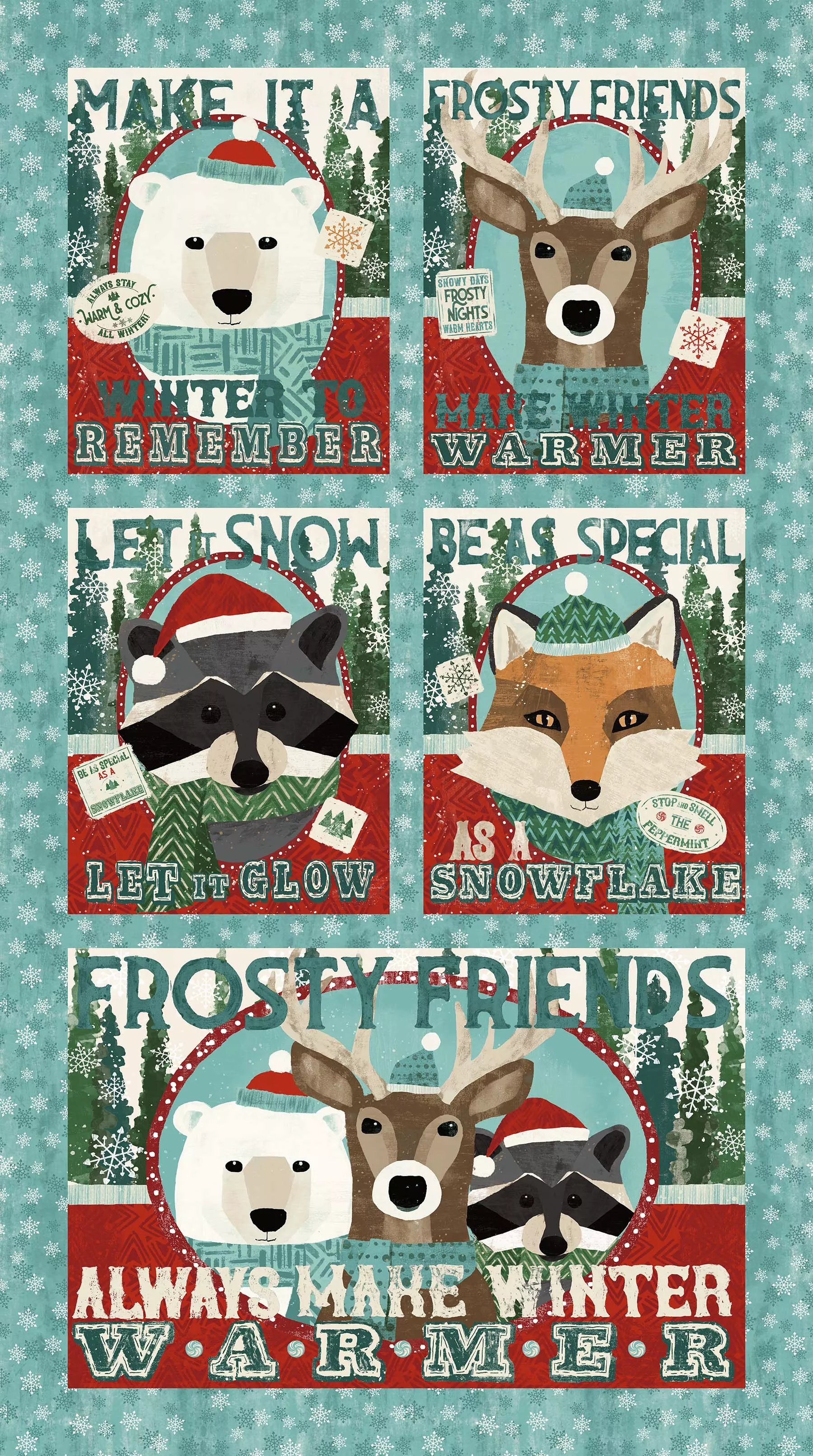 warmin-up-winter-flannel-animal-panel Warmin' Up Winter Flannel Animal Panel
