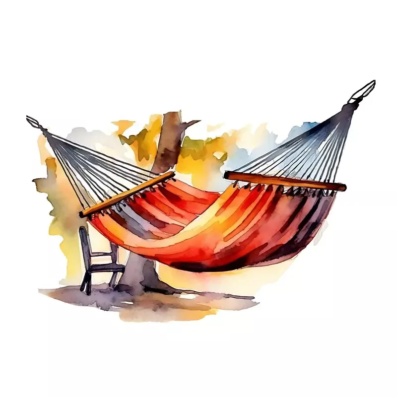 watercolor-camping-14-fabric-panel Watercolor Camping #14 Fabric Panel