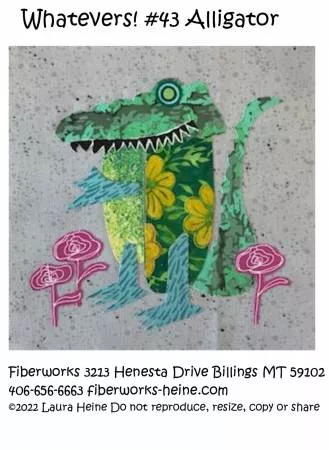 Whatevers! #43 Alligator Collage Pattern by Laura Heine