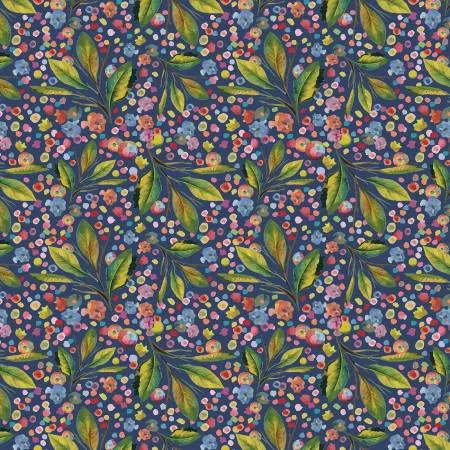 Whimsical Flower Garden – Navy