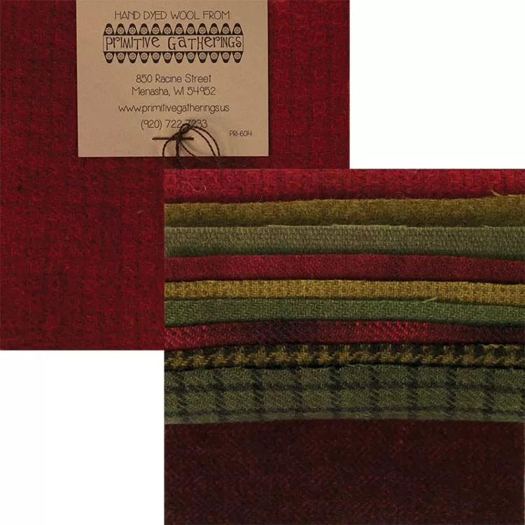Wool 5 " Charm Holiday PRI 6014 Primitive Gather#1