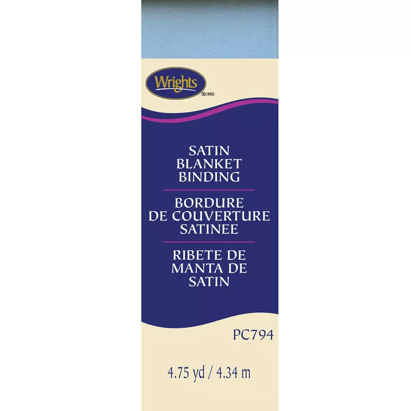 wrights-satin-blanket-binding-light-blue-52 Wrights Satin Blanket Binding, Light Blue 52